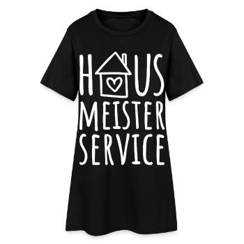 Hausmeister Service - Hausmeisterservice - Frauen T-Shirt-Kleid - Schwarz - Vorne