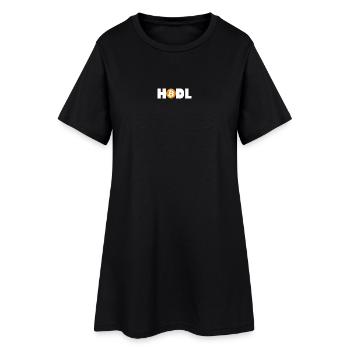 Mode Bitcoin HODL : Activé - Robe T-shirt Femme - noir - Devant