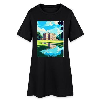 Attingham Park Shropshire Travel Poster Souvenir - Women’s T-Shirt Dress - black - Front