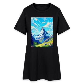 Matterhorn Suisse Affiche de voyage vintage WPA - Robe T-shirt Femme - noir - Devant