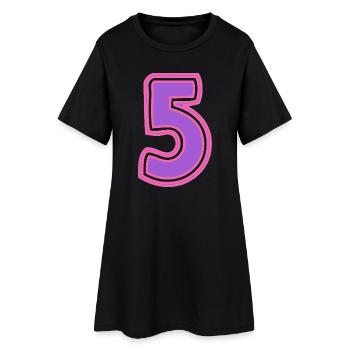 5. 5 YEARS. 5th ANNIVERSARY. 5 YEAR ANNIVERSARY - Women’s T-Shirt Dress - black - Front