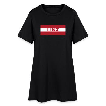 La ville de Linz sous pavillon autrichien - Robe T-shirt Femme - noir - Devant