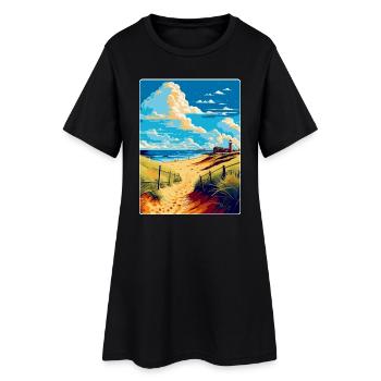 Suffolk Küste Vintage Reise Poster Souvenir WPA - Frauen T-Shirt-Kleid - Schwarz - Vorne