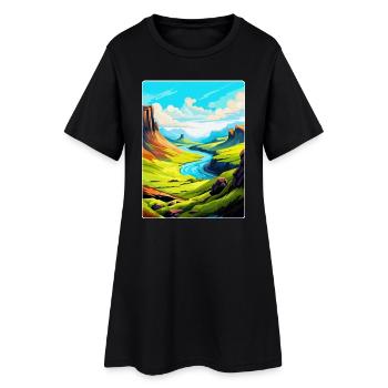 Isle Of Skye Schottland UK Vintage Reiseposter WPA - Frauen T-Shirt-Kleid - Schwarz - Vorne