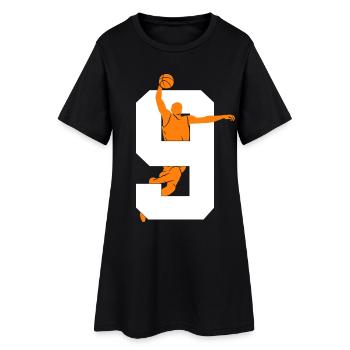 NUMMER 9 BASKETBALL 9. GEBURTSTAG - Frauen T-Shirt-Kleid - Schwarz - Vorne