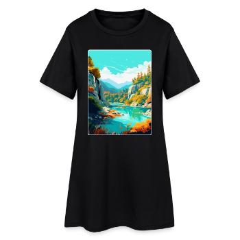 Peneda Geres Nationalpark Portugal Reiseplakat - Frauen T-Shirt-Kleid - Schwarz - Vorne