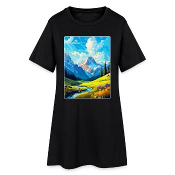Berge Polen Vintage Reise Poster WPA - Frauen T-Shirt-Kleid - Schwarz - Vorne