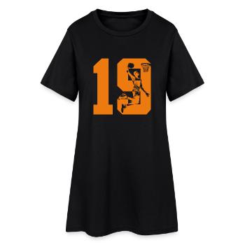NUMMER 19 BASKETBALL 19. GEBURTSTAG - Frauen T-Shirt-Kleid - Schwarz - Vorne