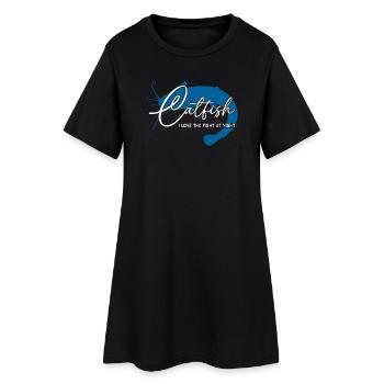 Wels Waller angeln Sportfischen Flussmonster - Frauen T-Shirt-Kleid - Schwarz - Vorne