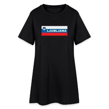 Ljubljana City dans le drapeau slovène - Robe T-shirt Femme - noir - Devant