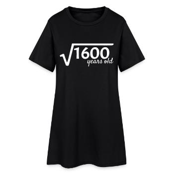 40 jahre alt Wurzel Mathe - Frauen T-Shirt-Kleid - Schwarz - Vorne