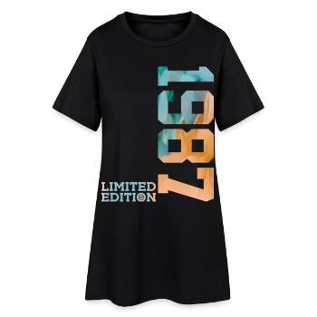 39. GEBURTSTAG LIMITED EDITION 1987 - Frauen T-Shirt-Kleid - Schwarz - Vorne