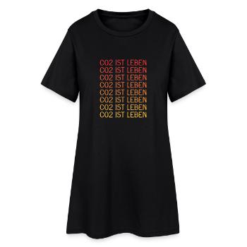 CO2 ist Leben - Frauen T-Shirt-Kleid - Schwarz - Vorne