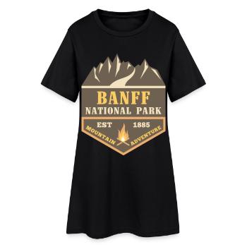 Banff Canada Park Moose Moose Backcountry Camping - Robe T-shirt Femme - noir - Devant