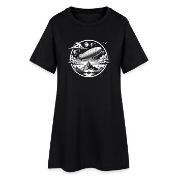 Logo de dirigeable - Robe T-shirt Femme - noir - Devant