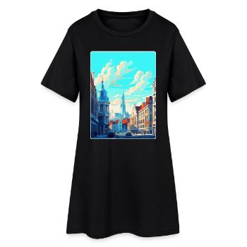 Bruxelles Belgique Poster de voyage vintage souvenir - Robe T-shirt Femme - noir - Devant