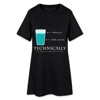 science - Women’s T-Shirt Dress - black - Front