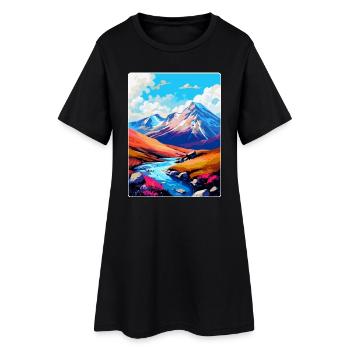 Ben Nevis, Schottland, Vereinigtes Königreich, Reiseposter, Souvenir, WPA - Frauen T-Shirt-Kleid - Schwarz - Vorne