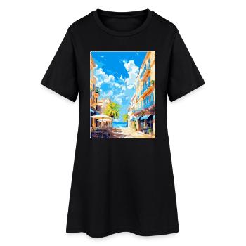 Palma De Majorque Espagne Affiche De Voyage Vintage WPA - Robe T-shirt Femme - noir - Devant