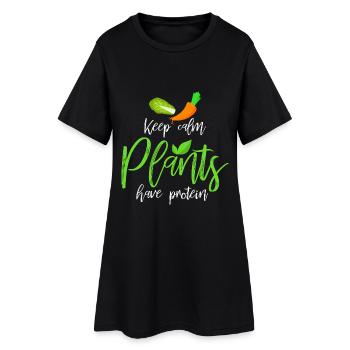 Vegan - Robe T-shirt Femme - noir - Devant