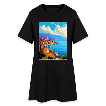 Ohrid Nordmazedonien Vintage Reiseposter WPA - Frauen T-Shirt-Kleid - Schwarz - Vorne