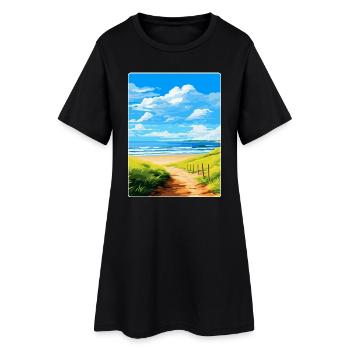 Northumberland Vintage Travel Poster Souvenir WPA - Women’s T-Shirt Dress - black - Front