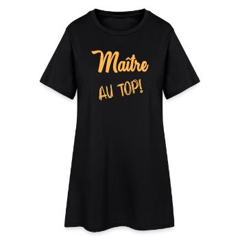 VIELEN DANK. MEISTER. - Frauen T-Shirt-Kleid - Schwarz - Vorne