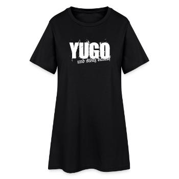 Yugo und stolz daraufstolzer - Frauen T-Shirt-Kleid - Schwarz - Vorne