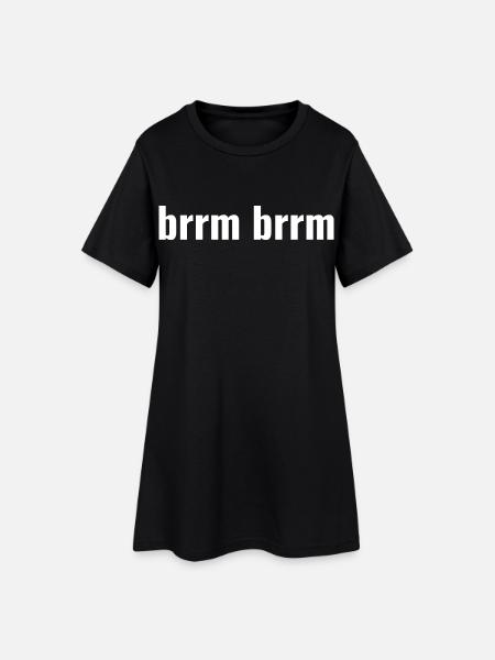brrm brrm - Frauen T-Shirt-Kleid - Schwarz