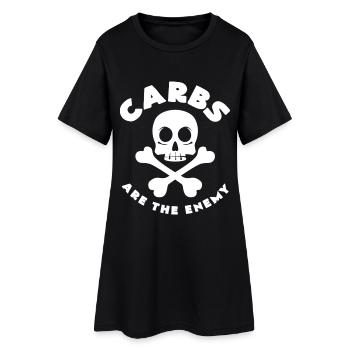 Keto - Frauen T-Shirt-Kleid - Schwarz - Vorne
