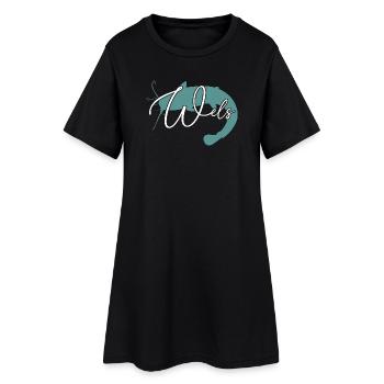 Wels Waller angeln Sportfischen Flussmonster - Frauen T-Shirt-Kleid - Schwarz - Vorne