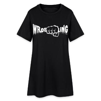 Wrestling - Women’s T-Shirt Dress - black - Front