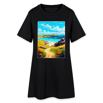 Îles Scilly Uk Affiche de voyage vintage souvenir - Robe T-shirt Femme - noir - Devant