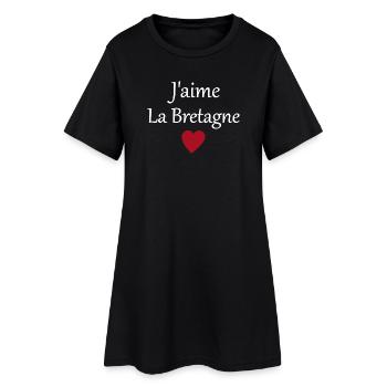 J'aime la Bretagne - Robe T-shirt Femme - noir - Devant