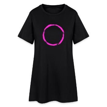Kreis Symbol Kreisform Neue Variante - Frauen T-Shirt-Kleid - Schwarz - Vorne