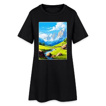 Parc national des Picos de Europa Espagne Affiche de voyage - Robe T-shirt Femme - noir - Devant