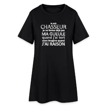 Je suis Chasseur - Robe T-shirt Femme - noir - Devant