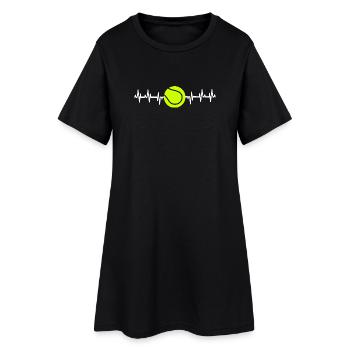 Tennis Heartbeat Shirt Tennis T-Shirt for Players - Robe T-shirt Femme - noir - Devant