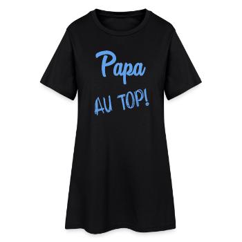 FROHER VATERTAG. PAPA. VATERTAG - Frauen T-Shirt-Kleid - Schwarz - Vorne