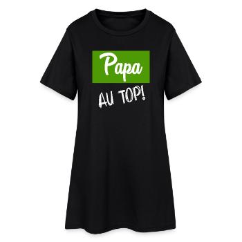 BONNE FÊTE PAPA. PAPA. FÊTE DES PÈRES. PÈRE - Robe T-shirt Femme - noir - Devant