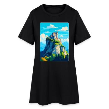 San Marino Vintage Reise Poster Souvenir Souvenir - Frauen T-Shirt-Kleid - Schwarz - Vorne