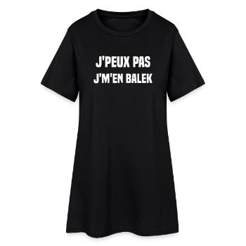 J'peux pas j'm'en balek - Robe T-shirt Femme - noir - Devant