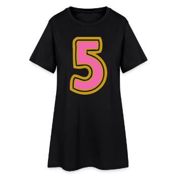 5. 5 YEARS. 5th ANNIVERSARY. 5 YEAR ANNIVERSARY - Women’s T-Shirt Dress - black - Front