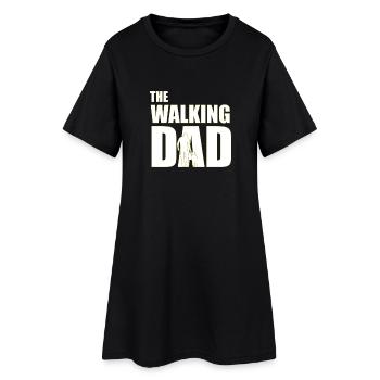 Der wandelnde Vater (weiß) Umriss - Frauen T-Shirt-Kleid - Schwarz - Vorne