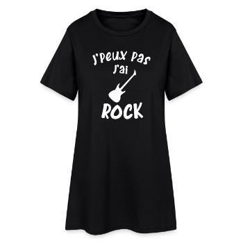 Je peux pas j'ai rock - Robe T-shirt Femme - noir - Devant