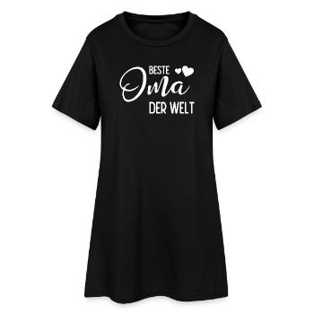 Beste Oma der Welt - Frauen T-Shirt-Kleid - Schwarz - Vorne