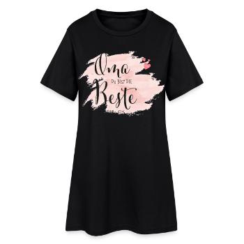 Oma du bist die Beste der Welt - Frauen T-Shirt-Kleid - Schwarz - Vorne
