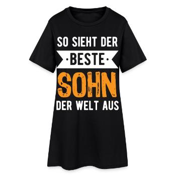 So sieht der beste Sohn der Welt aus - Frauen T-Shirt-Kleid - Schwarz - Vorne