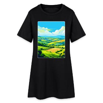 Camel Valley Cornwall England Großbritannien Reiseplakat WPA - Frauen T-Shirt-Kleid - Schwarz - Vorne