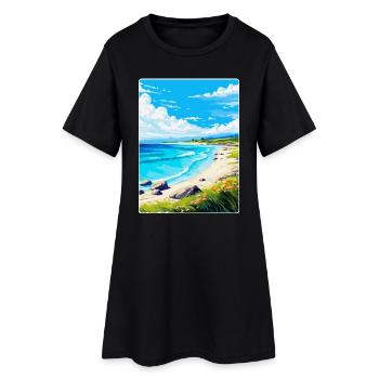 Luskentrye Beach Isle Of Harris Reiseposter WPA - Frauen T-Shirt-Kleid - Schwarz - Vorne